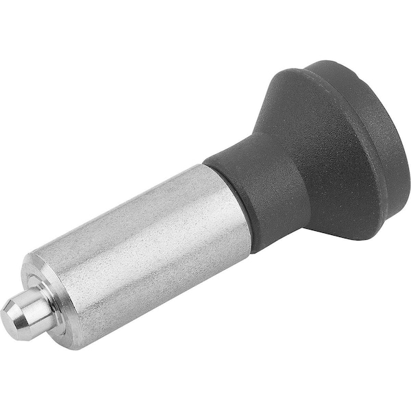 Indexing Plunger Wout Collar Size:2, D1=14, D=6, L=56, Form:L Wo. Groove, Stainless Steel Hardened,